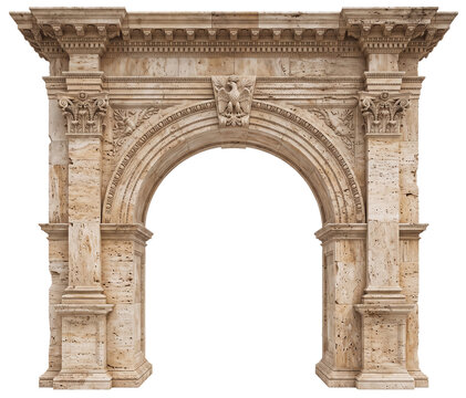 Ancient Roman Stone Arch Architectural Element