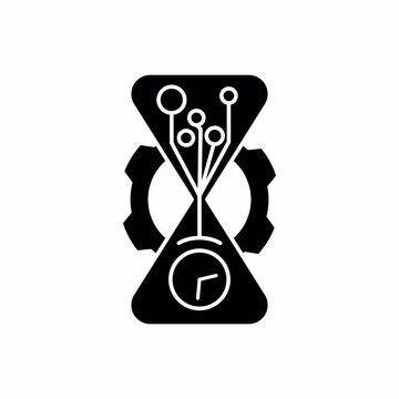 Task Scheduler motion illustrator solid black style for Automation, Artificial Intelligence and Advanced Workflow Integration SaaS Dashboards