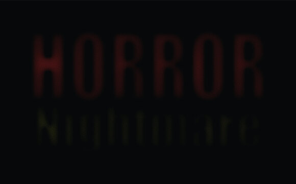 Horror Nightmare Text Halftone Effect Vector