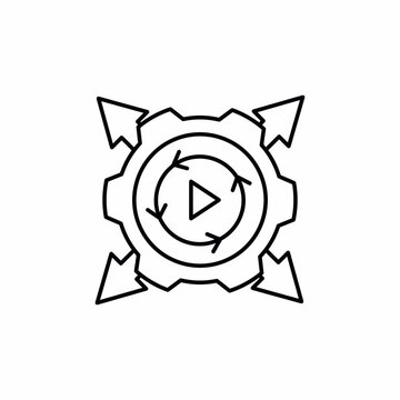 Auto Scalability motion illustrator linely style for Automation, Artificial Intelligence and Advanced Workflow Integration SaaS Dashboards