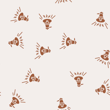 megaphone alert vector glyph seamless pattern megaphone alert sign illustration