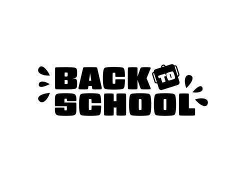 Back to School Typography Lettering Bundle with School Bag Icon, Modern Educational Quote Design, Hand Drawn Vector Illustration for T Shirt, Sticker, Poster and Classroom Decoration