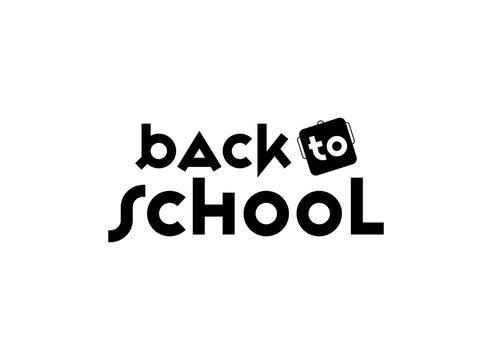 Back to School Typography Lettering Bundle with School Bag Icon, Modern Educational Quote Design, Hand Drawn Vector Illustration for T Shirt, Sticker, Poster and Classroom Decoration