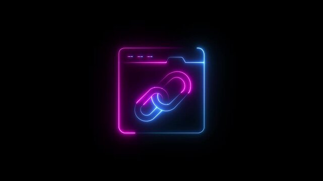 Visually perfect animated icon denoting web link, seo link vector ,looped 3d animation. abstract background to denote the connection of relationships or the , abstract background to denote...