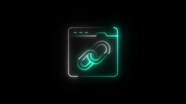 Visually perfect animated icon denoting web link, seo link vector ,looped 3d animation. abstract background to denote the connection of relationships or the , abstract background to denote...