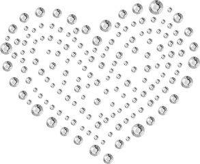 Silver Rhinestone Heart Cluster © yana2607