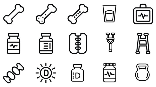 Health and Medical Line Art Icons
