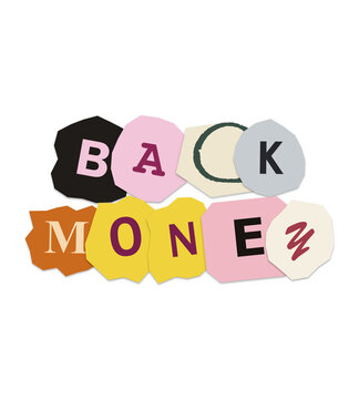 Backbone word made of colorful paper cut out letters