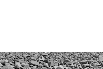 Obraz premium Horizontal gravel and pebble ground strip