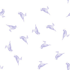 Fototapeta premium seagull bird vector glyph seamless pattern seagull bird sign illustration