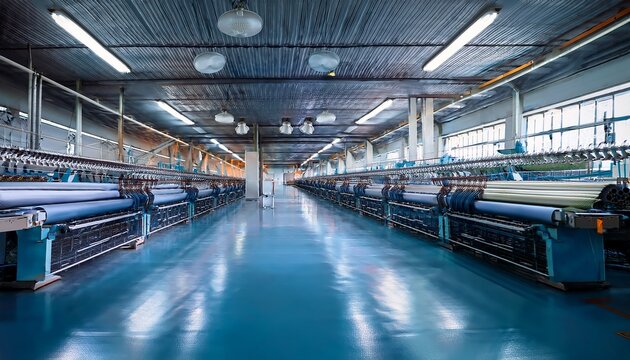 photo of inside textile factory line production view photography