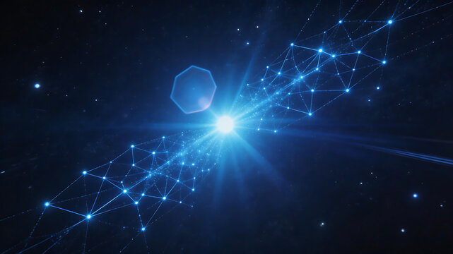 Abstract network in space