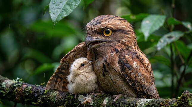 Sri Lanka Frogmouth (Batrachostomus moniliger) &ndash; Elusive Endemic Nightbird of Sri Lanka's Rainforests