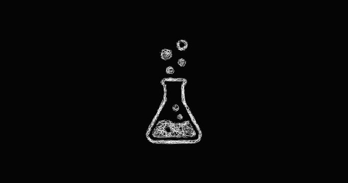 Sketch gas evolution icon animation - smooth progressive reveal