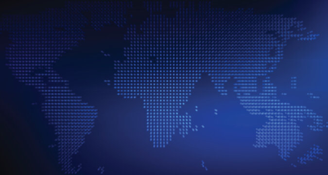 World Map Technology Background