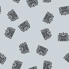 Fototapeta premium business bank building vector line seamless pattern business bank building sign illustration