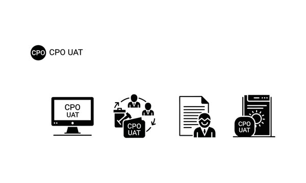 User Acceptance Testing icons for CPO software development.
