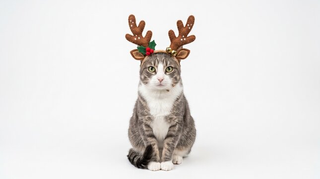 cat reindeer antlers christmas holiday cute costume animal funny dress up winter festive tabby feline cat costume christmas cat reindeer cat cat antlers funny cat cute cat