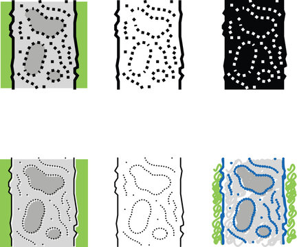 water bound macadam color icon multipack vector. water bound macadam sign. isolated symbol