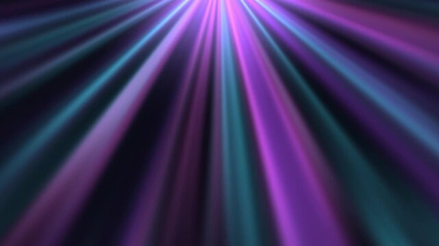 Abstract neon purple and cyan light rays radiating from top center over a dark background