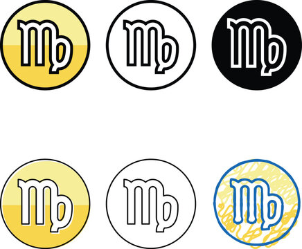 virgo zodiac color looks icon vector. virgo zodiac sign. isolated symbol