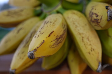 close up of ripe bananas © GrantSmithCamera