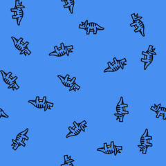 triceratops dinosaur animal vector seamless pattern triceratops dinosaur animal sign illustration © vectorwin