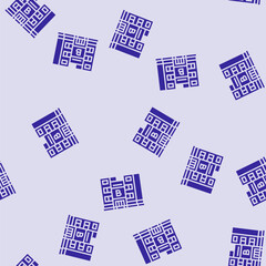 Fototapeta premium house bank building vector glyph seamless pattern house bank building sign illustration