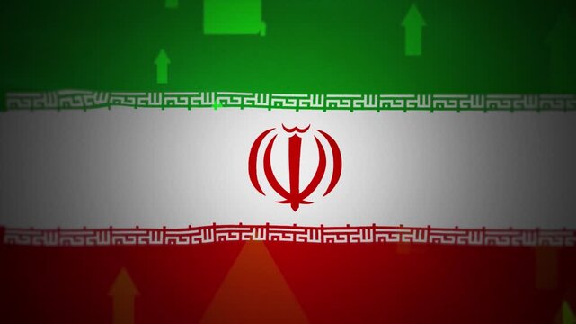 Iran National Flag Background Vector Illustration with Waving Fabric Texture and Islamic Republic Symbol