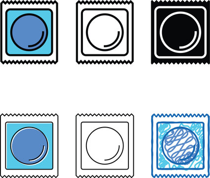 condom package color icon vector. condom package designs sign. isolated symbol