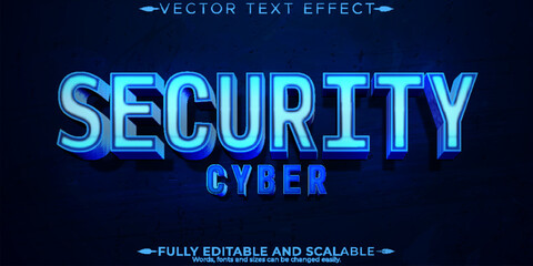 Obraz premium Artificial intelligence text effect, editable technology and science text style