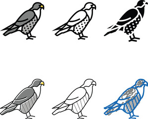 Fototapeta premium falcon bird color clean icon vector. falcon bird sign. isolated symbol