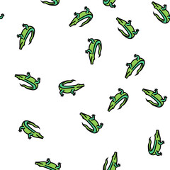Naklejka premium alligator wild reptile vector seamless pattern alligator wild reptile sign illustration