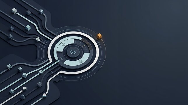 Artificial Intelligence Cyber Security Architecture Processing Data Flows Through Automated Verification Nodes and Digital Hubs
