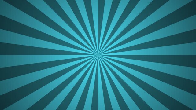 Blue Sunburst Radial Rays Rotating Background