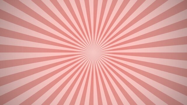 Sunburst background with rotating pink sun rays
