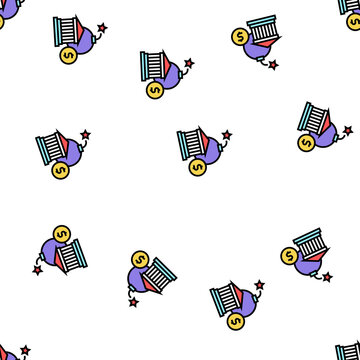 bank bang bomb vector seamless pattern bank bang bomb sign illustration