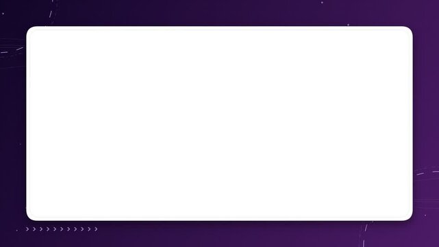 White rounded rectangle frame on purple background