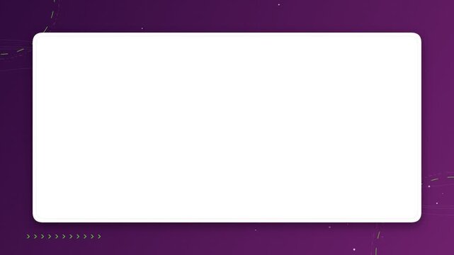 White rounded rectangle frame on purple background