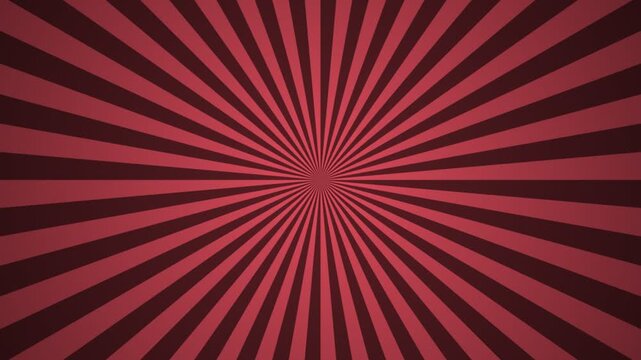 Red sunburst radial rays rotating background