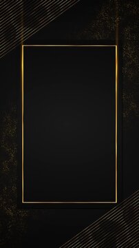 Dark central panel framed by golden light dotted textures offers clean copy space for refined messaging. corporate headers, product promotions, broadcast titles, elegant slides, premium motion design.