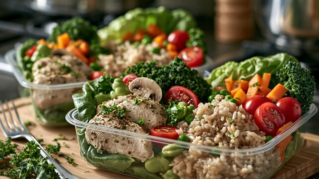 Healthy meal prep containers supporting portion control, nutrition planning and sustainable weight loss.