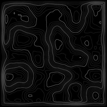 Trame cartographique de lignes topographiques sinueuses pour design de fond minimaliste et g&eacute;om&eacute;trique
