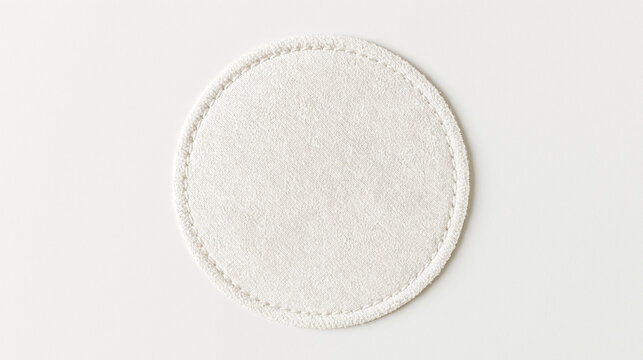 Blank round white coaster isolated on white background. Perfect for custom branding and tabletop mockups.