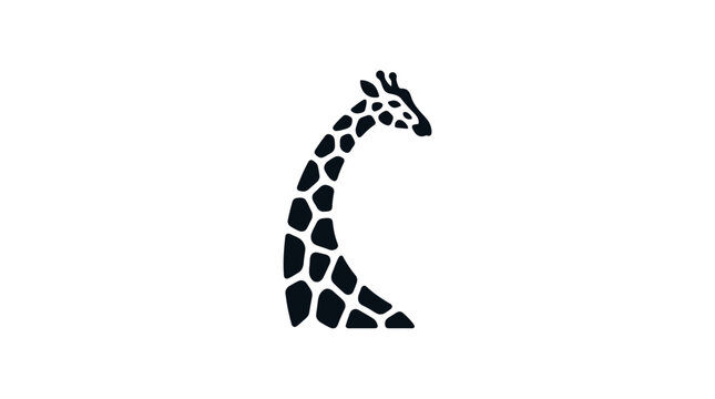Stylized giraffe silhouette with pattern