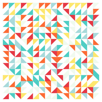Composition de formes triangulaires aux teintes vitamin&eacute;es