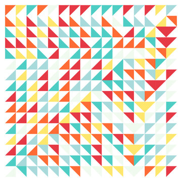 Composition de formes triangulaires aux teintes vitamin&eacute;es