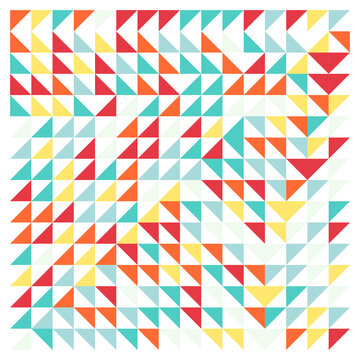 Composition de formes triangulaires aux teintes vitamin&eacute;es