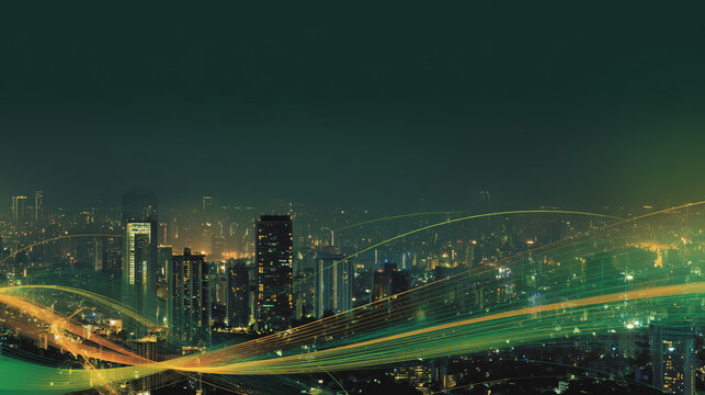 Smart digital Innovation city with connection network reciprocity over the city of future smart wireless digital city and social media networking systems that connects people with in city
