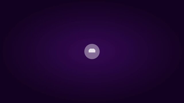Minimalist loading spinner animation on dark purple 4k background, for digital interface, and web ui progress